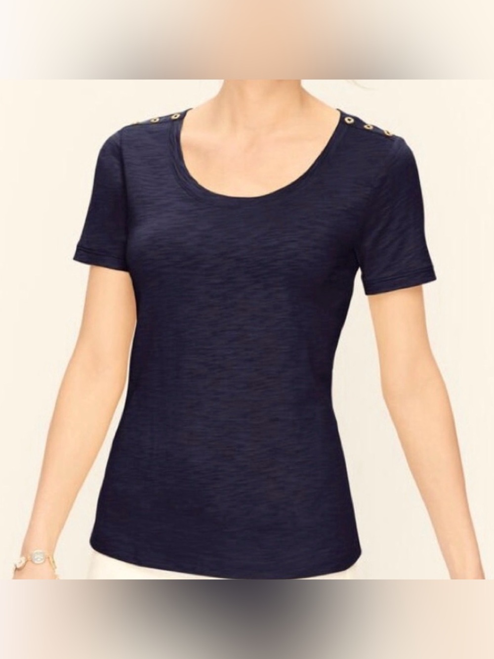 Talbots Top Women's XL Short Sleeve Pullover Tee NWOT